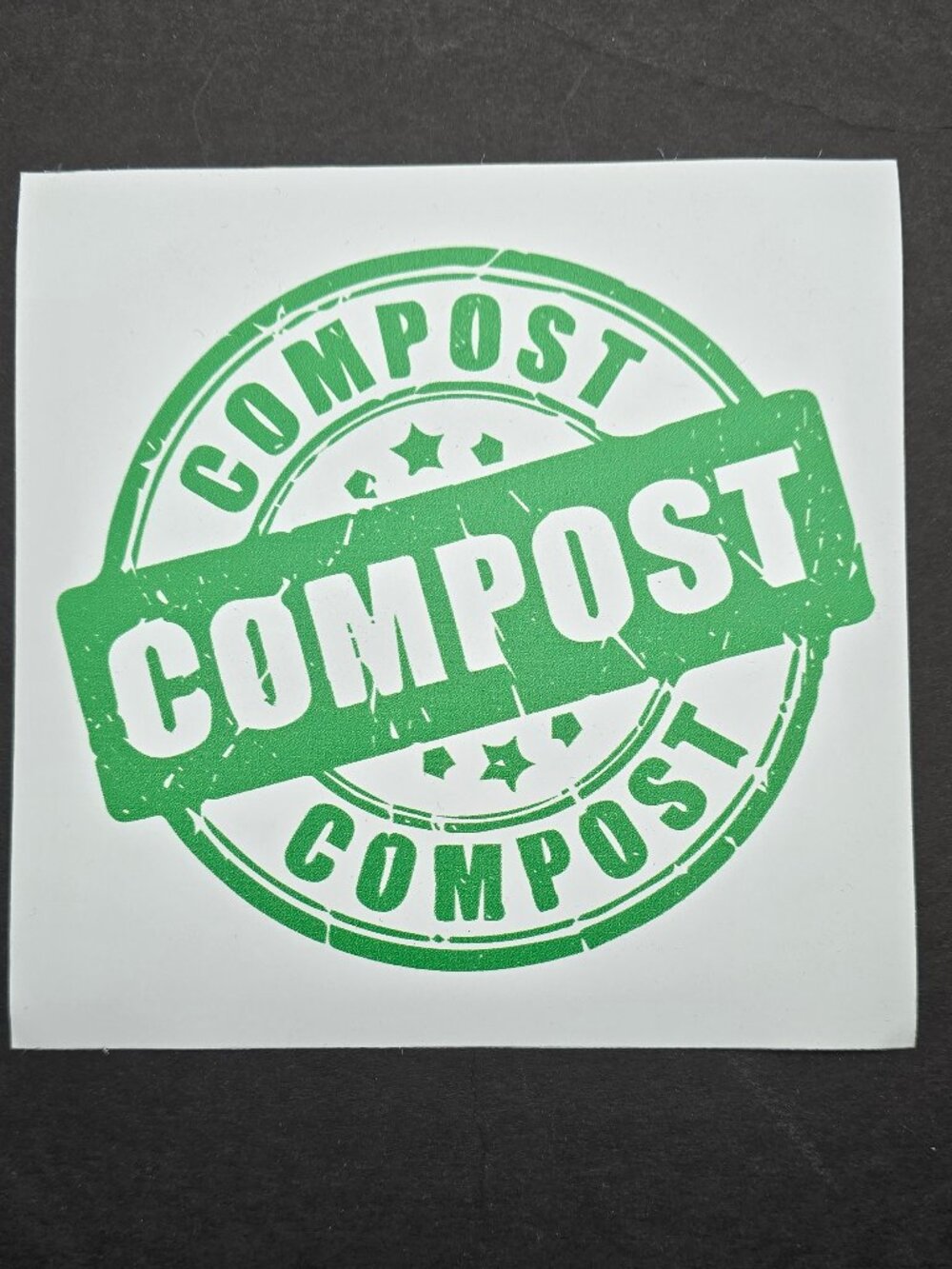 "COMPOST" 6" Vinyl Sticker on 3M Controltac Graphic Film - Set of 3 - NEW